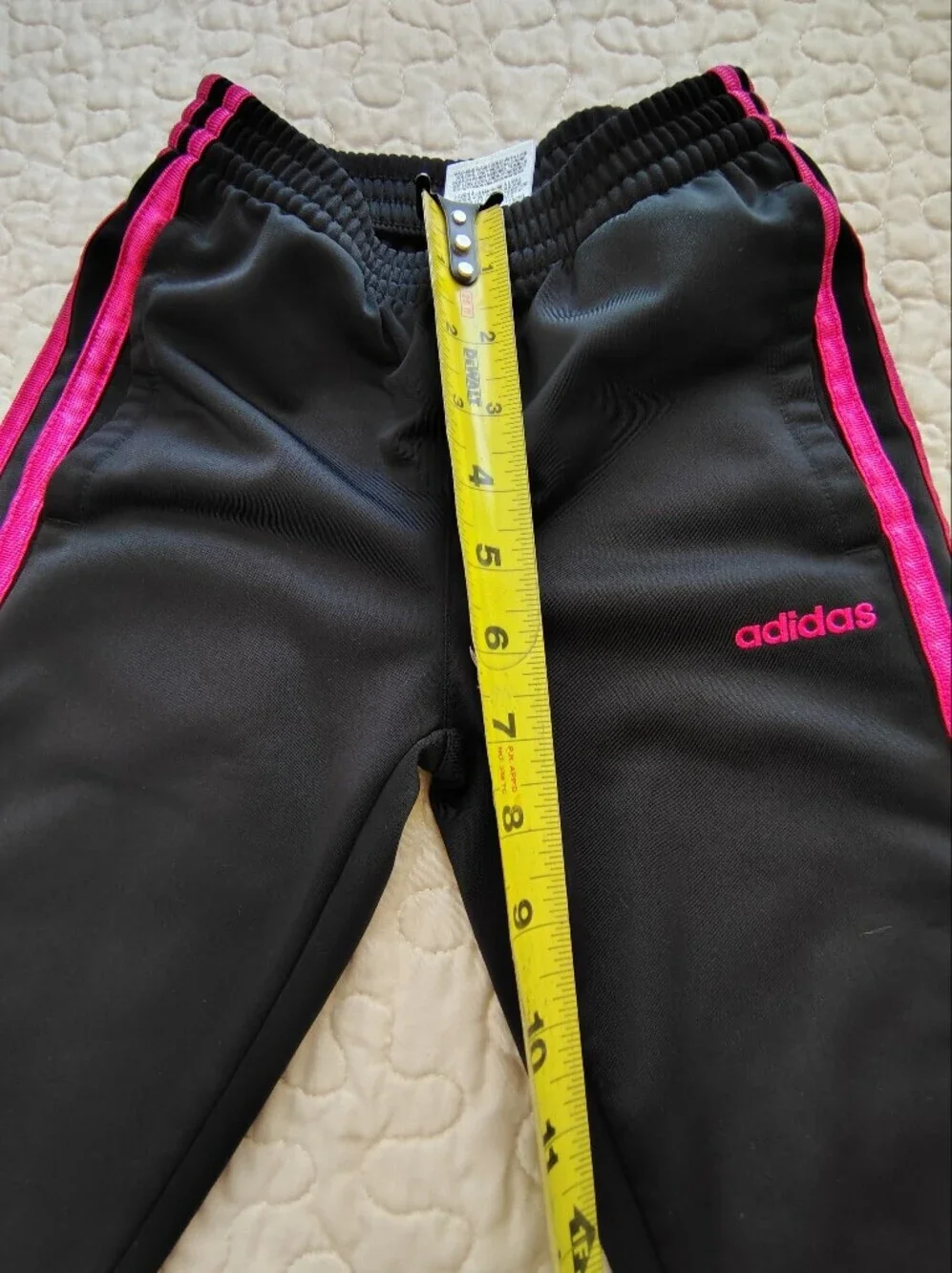 adidas Black and Hot Pink Kids Track Set